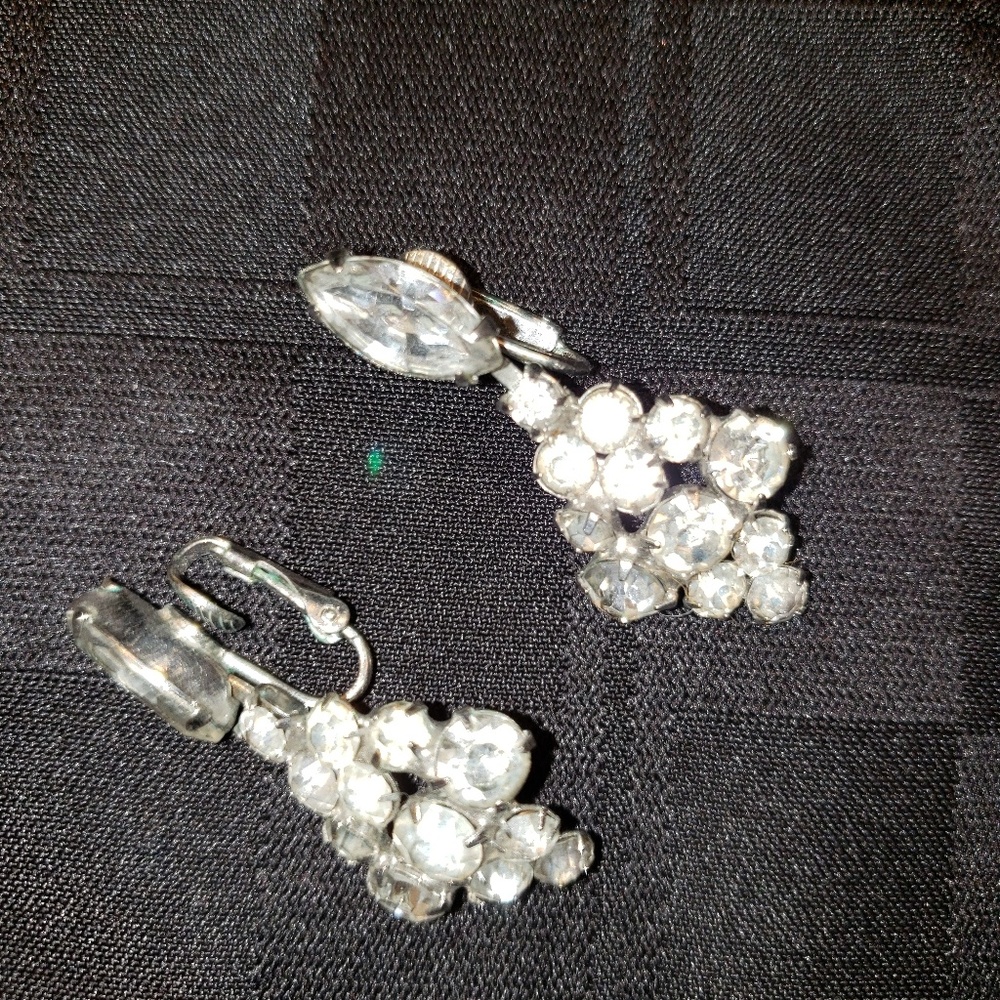 Vintage rhinestone earrings
